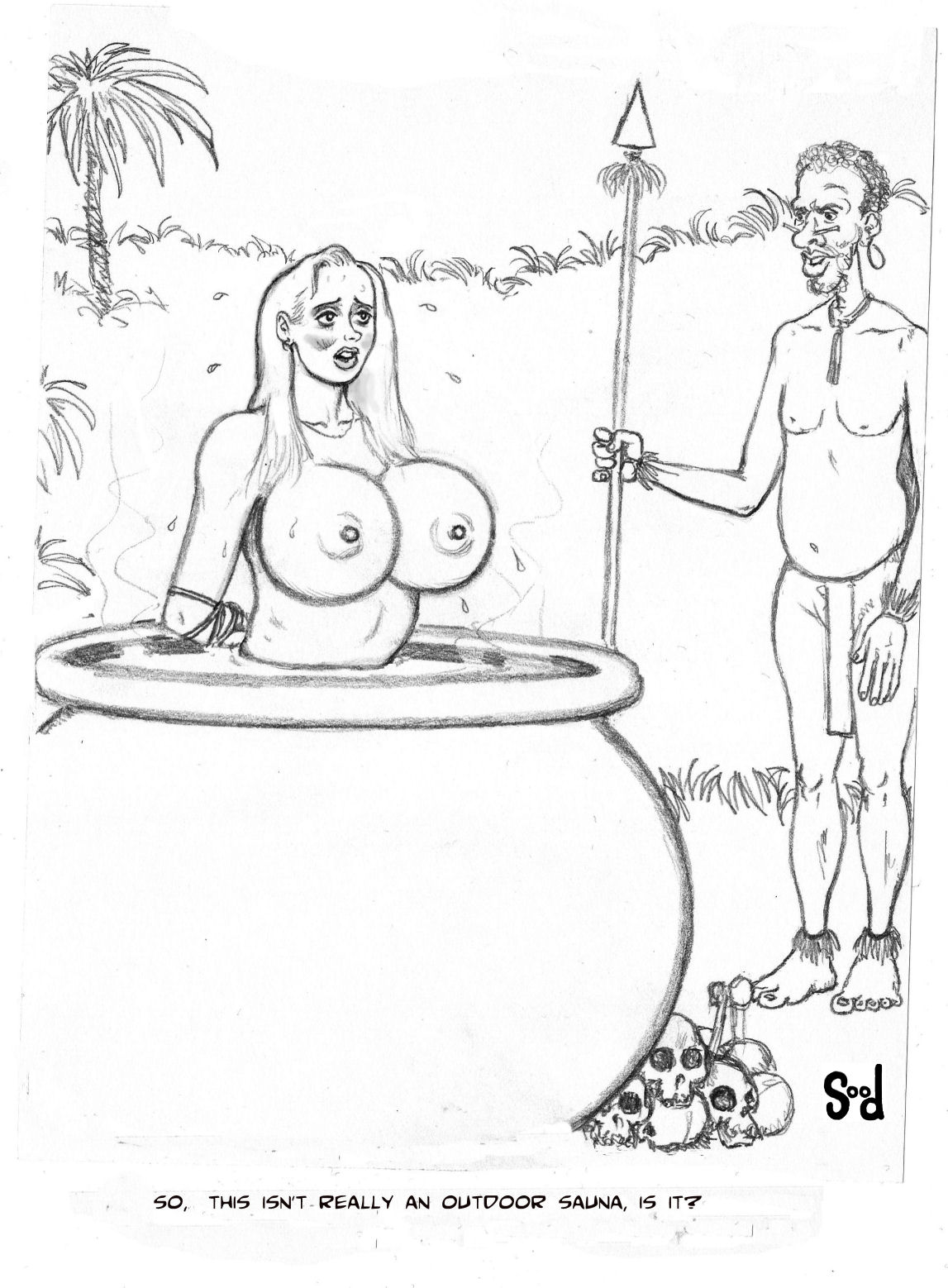 Cannibal Drawings Girls Bound In Pots Cooking Alive page 2 full