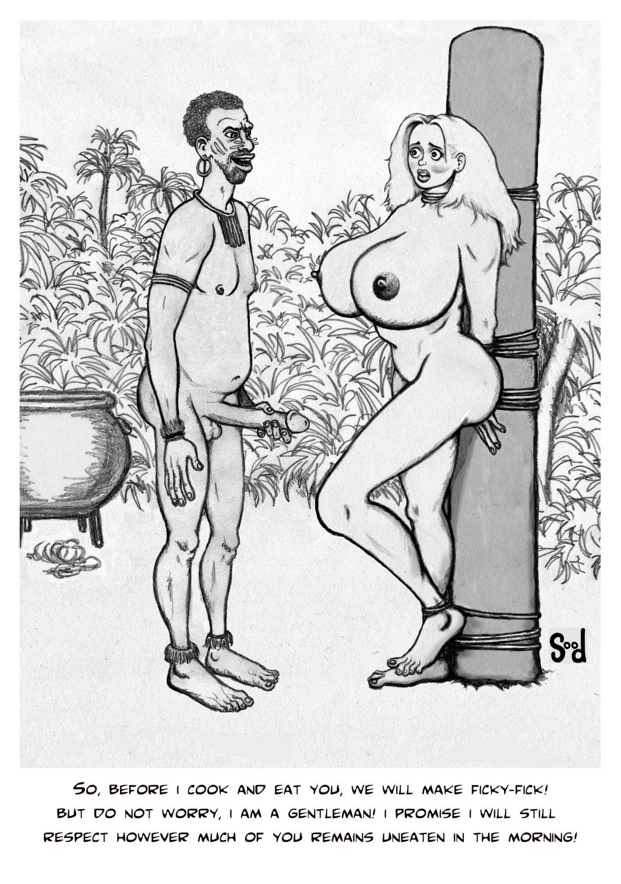Cannibal Drawings Girls Bound In Pots Cooking Alive page 4 full