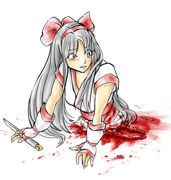 black hair girl cutted into half gore blood guro page 6 full