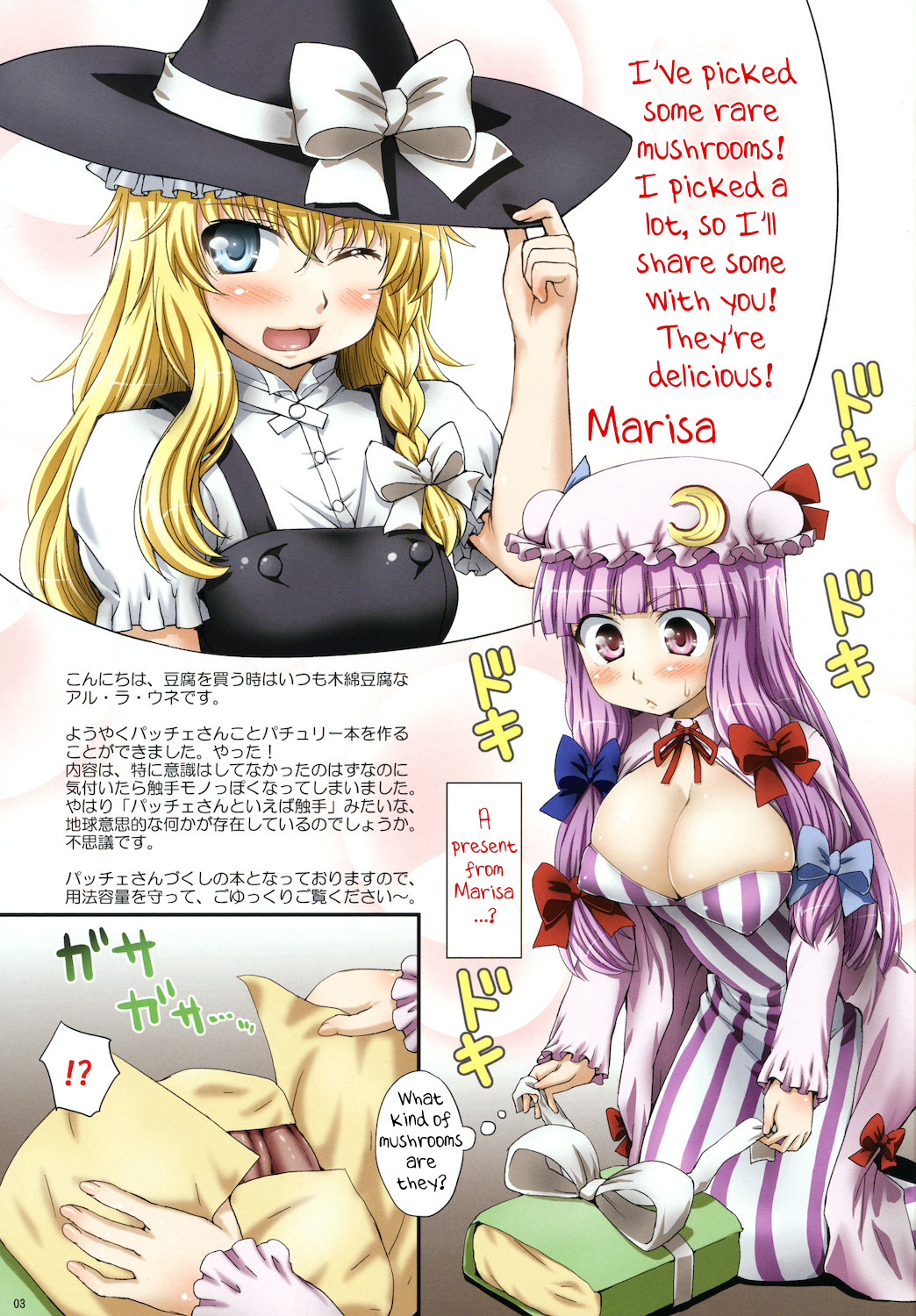 Oppatchouli to Marisa no Kinoko | Oh! Patchouli and Marisa's Mushrooms page 3 full