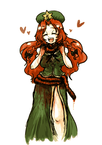 red hair girl gutting and opening belly and intestine page 1 full