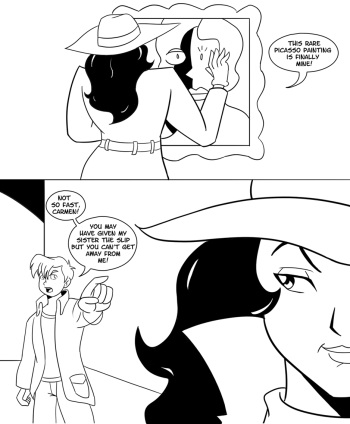 Carmen Sandiego and Zack cover