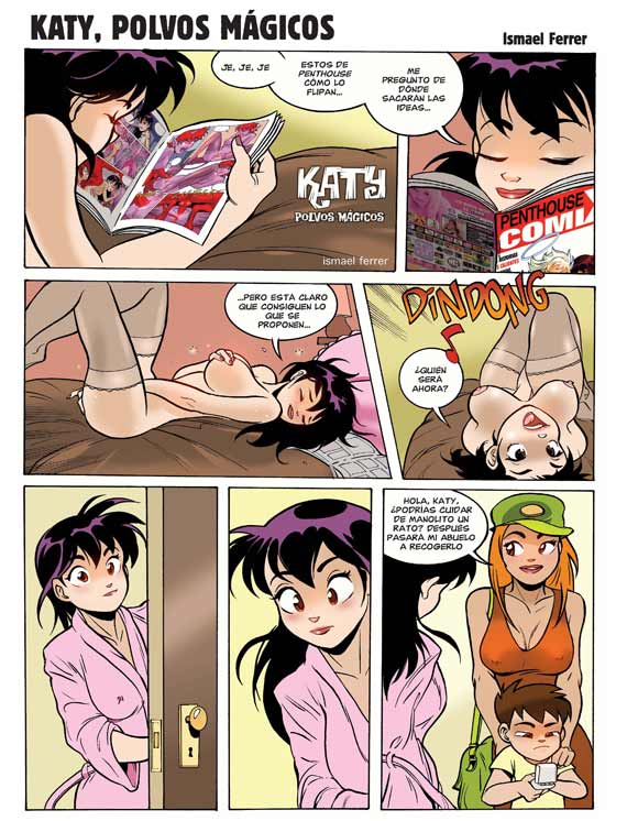 El Jueves - Pencomix - by Ismael Ferrer - Katy Polvos M&aacute;gicos - &iquest;Quieres cuidar de Manolito? - Spanish page 1 full