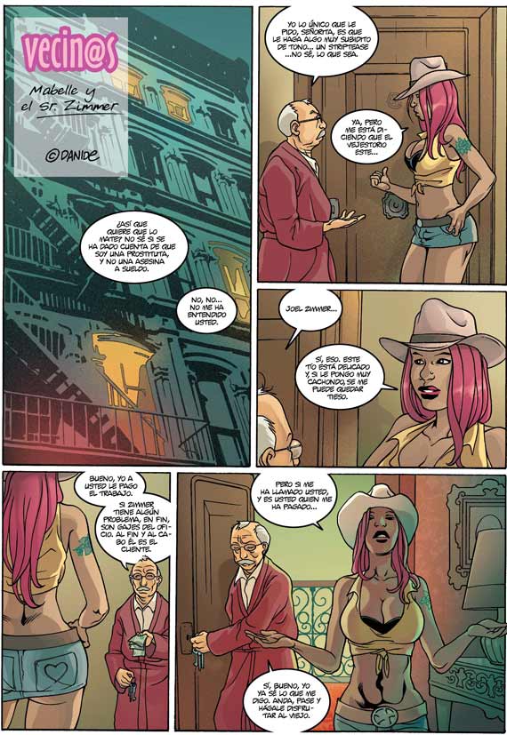 El Jueves - Pencomix - by Danide - Mabelle y el Sr. Zimmer - Spanish page 1 full