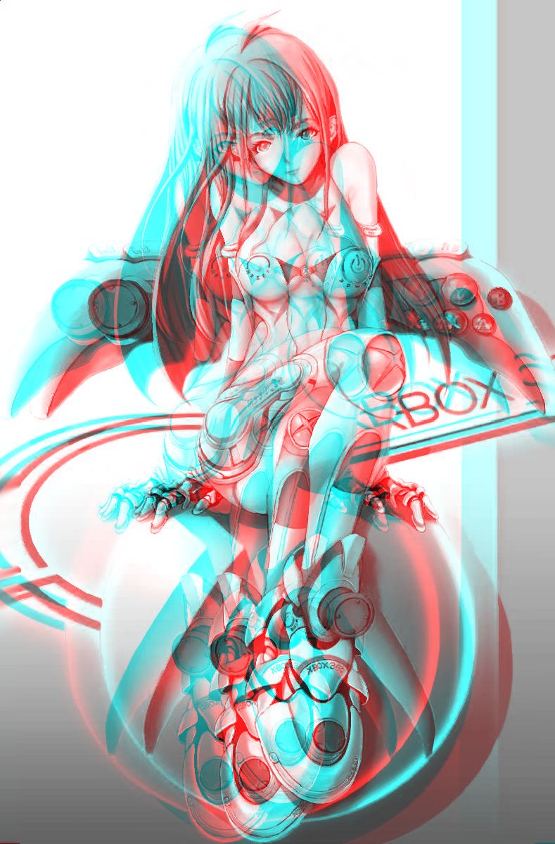 Anaglyph 3D Girls 1. page 1 full