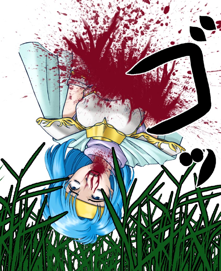 blue hair girl cutted into half guro page 8 full
