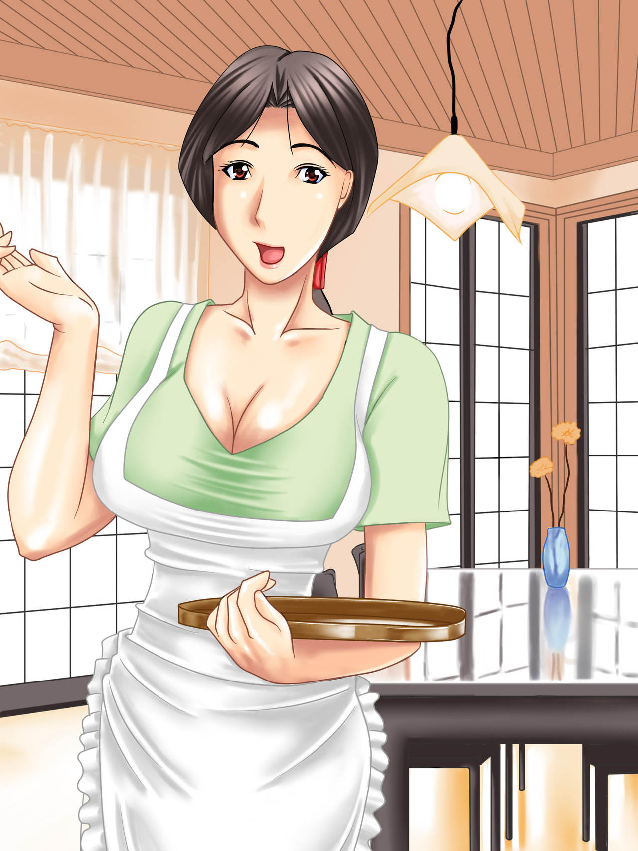 Diary Of A MILF 1 ~Kissa Tenshu no Haha to Part no Makita-san~ page 2 full