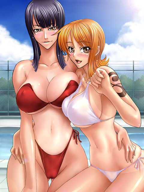 UNCENSORED One piece Nami,Robin page 2 full