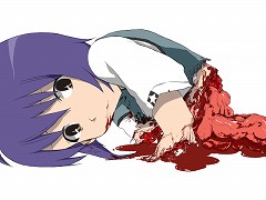 purple hair girl cutted into half from waist guro page 8 full