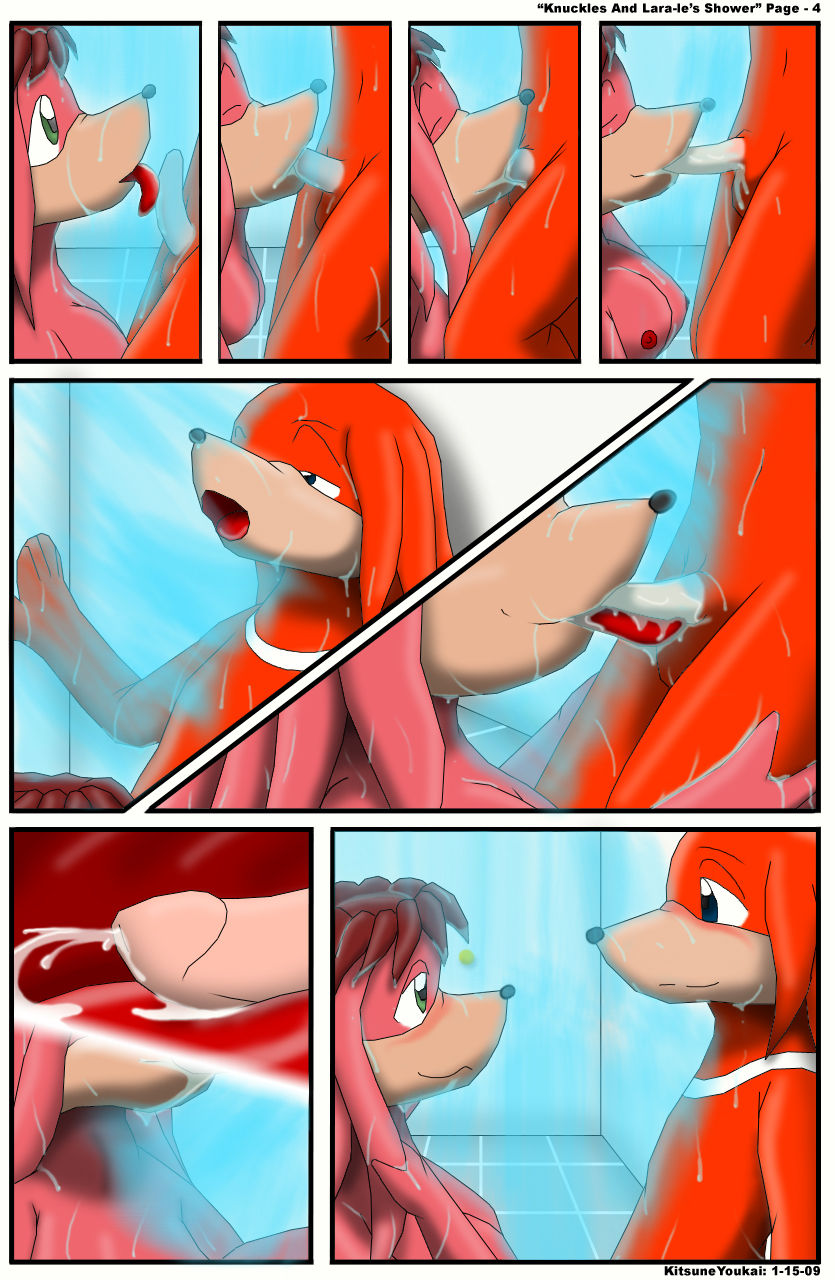 Knuckles and Lara-Le's Shower page 4 full