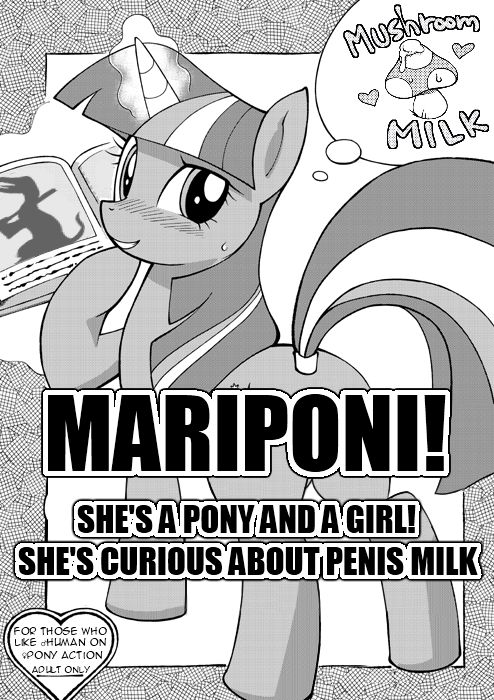 Mari Pony! Pony Datte Onnanoko! Ochinpo Milk ni Kyoumishinshin | She's a Pony and a Girl! She's Curious about Penis Milk page 1 full