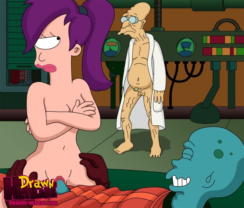 Hubert Farnsworth and Aliens fuck Leela page 4 full