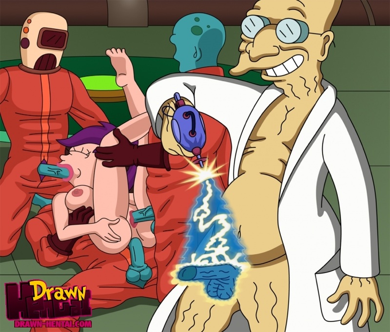 Hubert Farnsworth and Aliens fuck Leela page 6 full