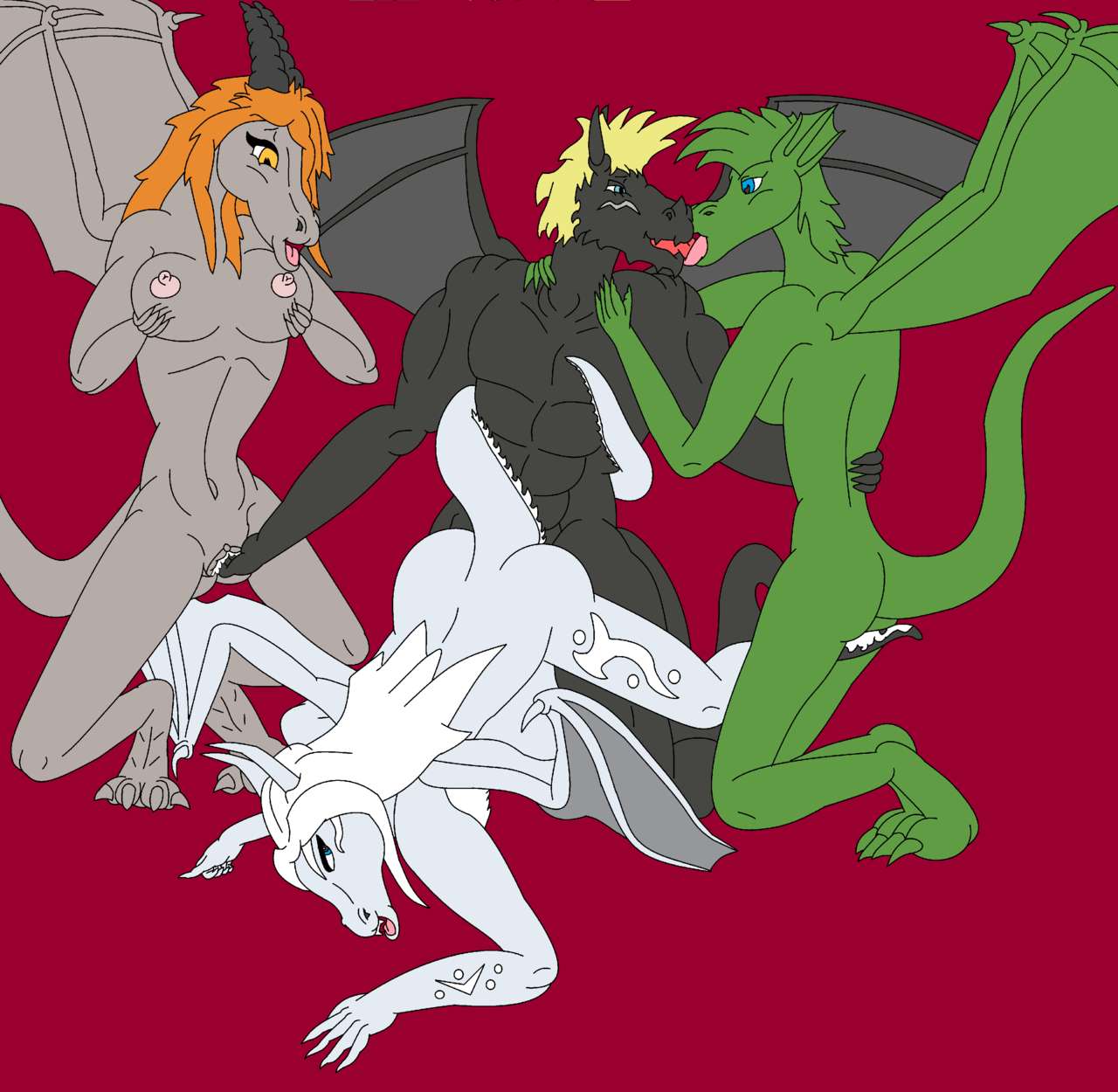 my own anthro dragon drawings page 8 full