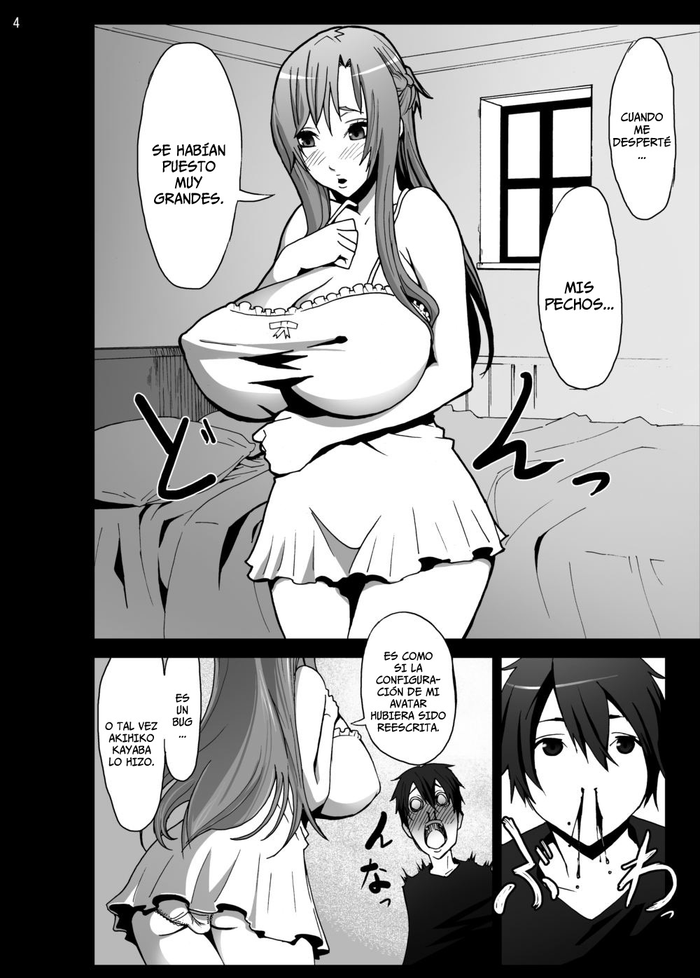 Asuna o Bakunyuni Shite Mita | I Gave Asuna Giant Tits   =HACHInF &amp; P666HF= page 4 full