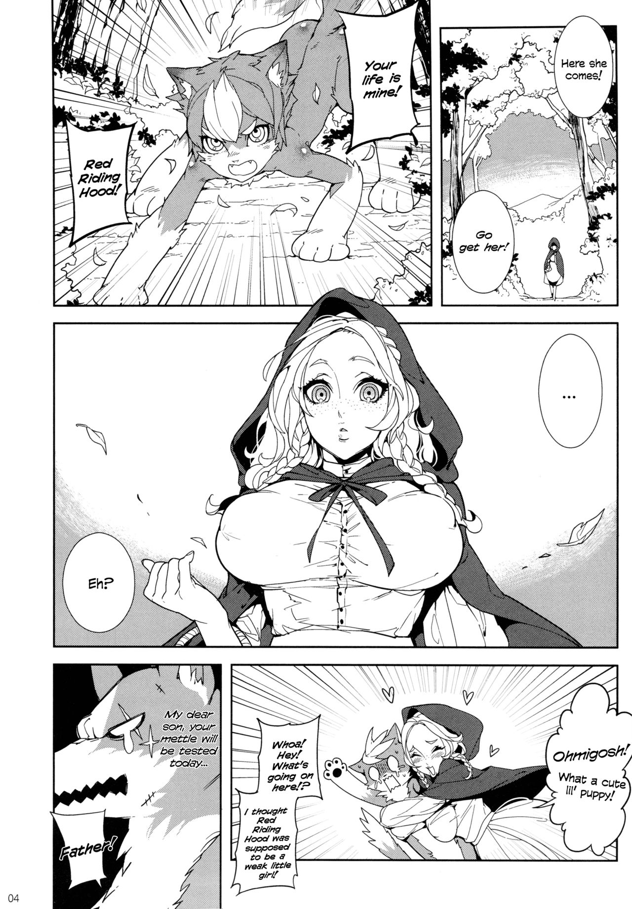 Dounen Hakai ~Ookina Akazukin &amp; Chiisaki Ookami~ - Big Red Riding Hood and the little wolf. | Childhood Destruction ~Big Red Riding Hood and the Little Wolf~ page 5 full