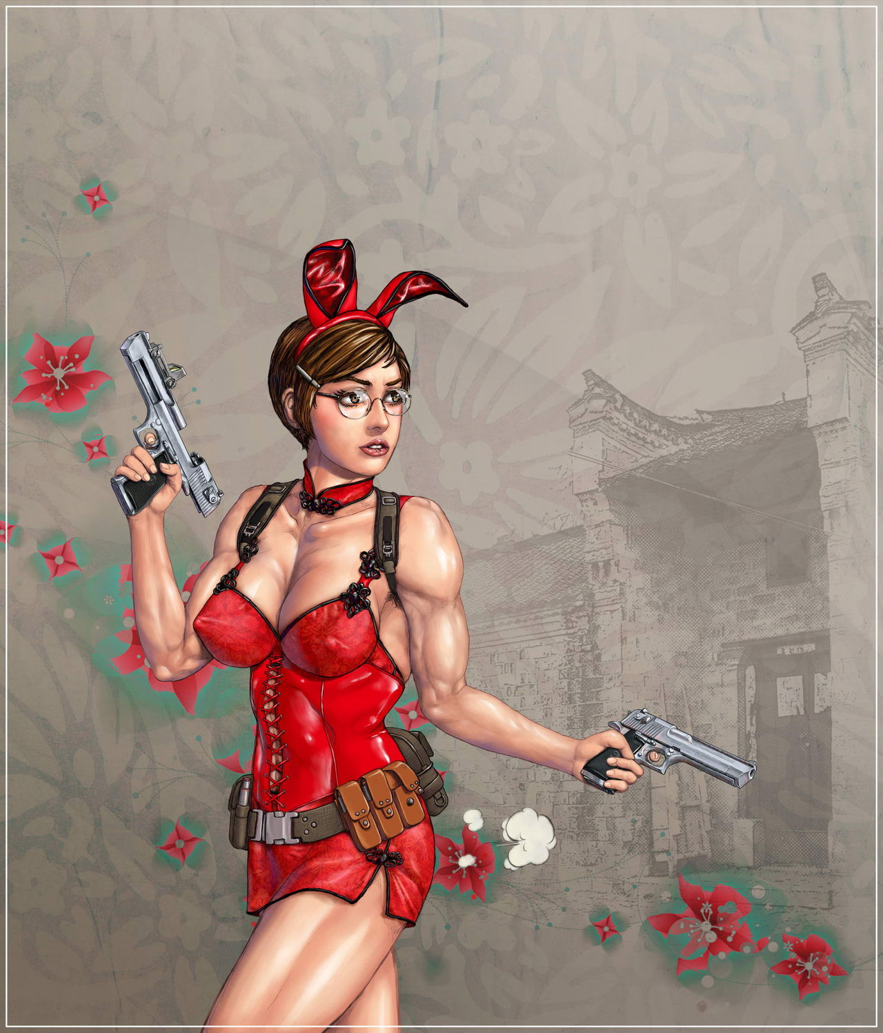 Chinese dress girl with big gun &amp; bondage her page 7 full