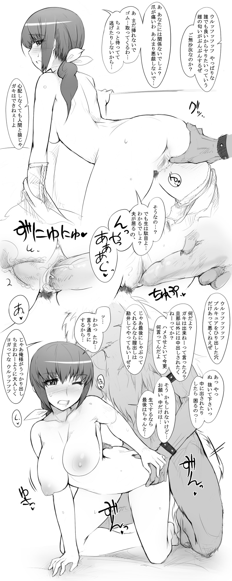 Hoshizora-taku ni Isourou shiteru Wolfrun ga Ikuyo ni Hankyousei Sex Zanmai page 2 full