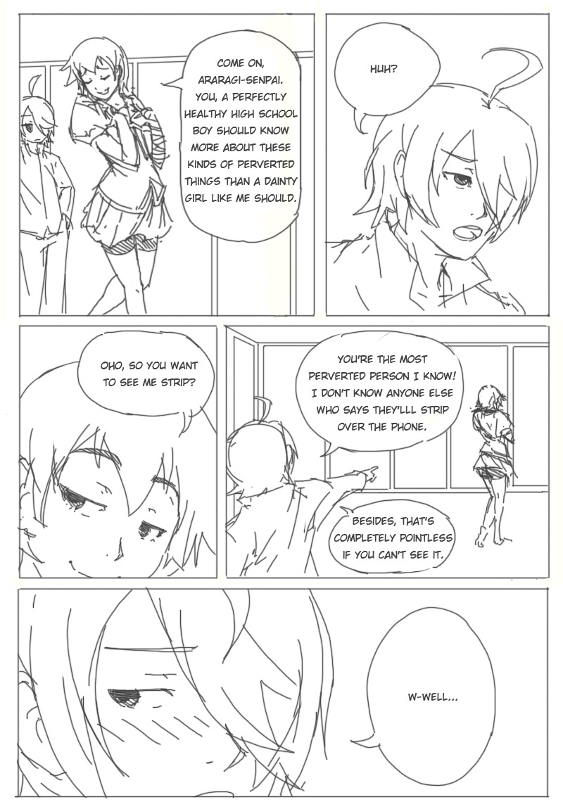 Araragi X Kanbaru Doujin page 5 full