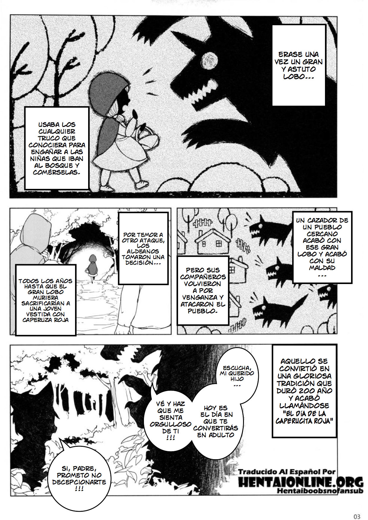 Dounen Hakai ~Ookina Akazukin &amp; Chiisaki Ookami~ - Big Red Riding Hood and the little wolf. | Caperucita Roja page 2 full