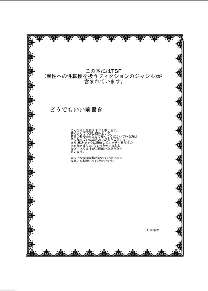 Touhou TS Monogatari ~Cirno hen~ page 3 full
