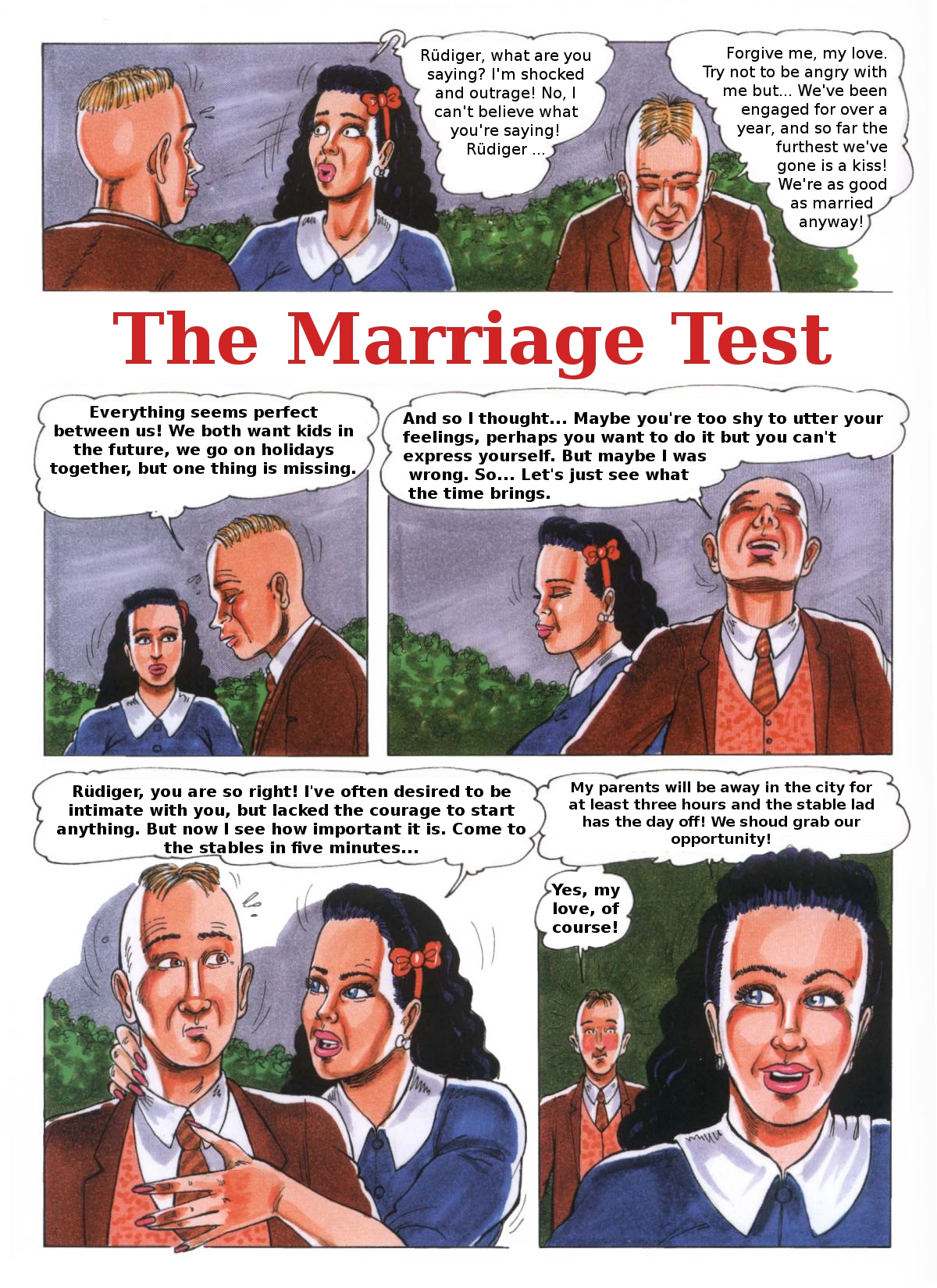 The Marriage Test, From SexotiC-Comic #11 page 1 full
