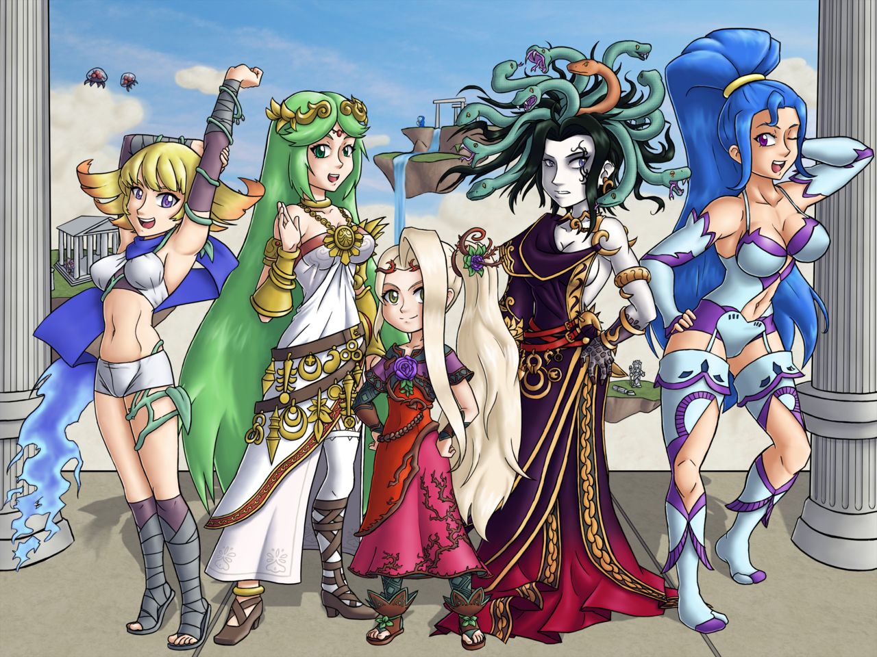 Kid Icarus Girls Gallery page 1 full