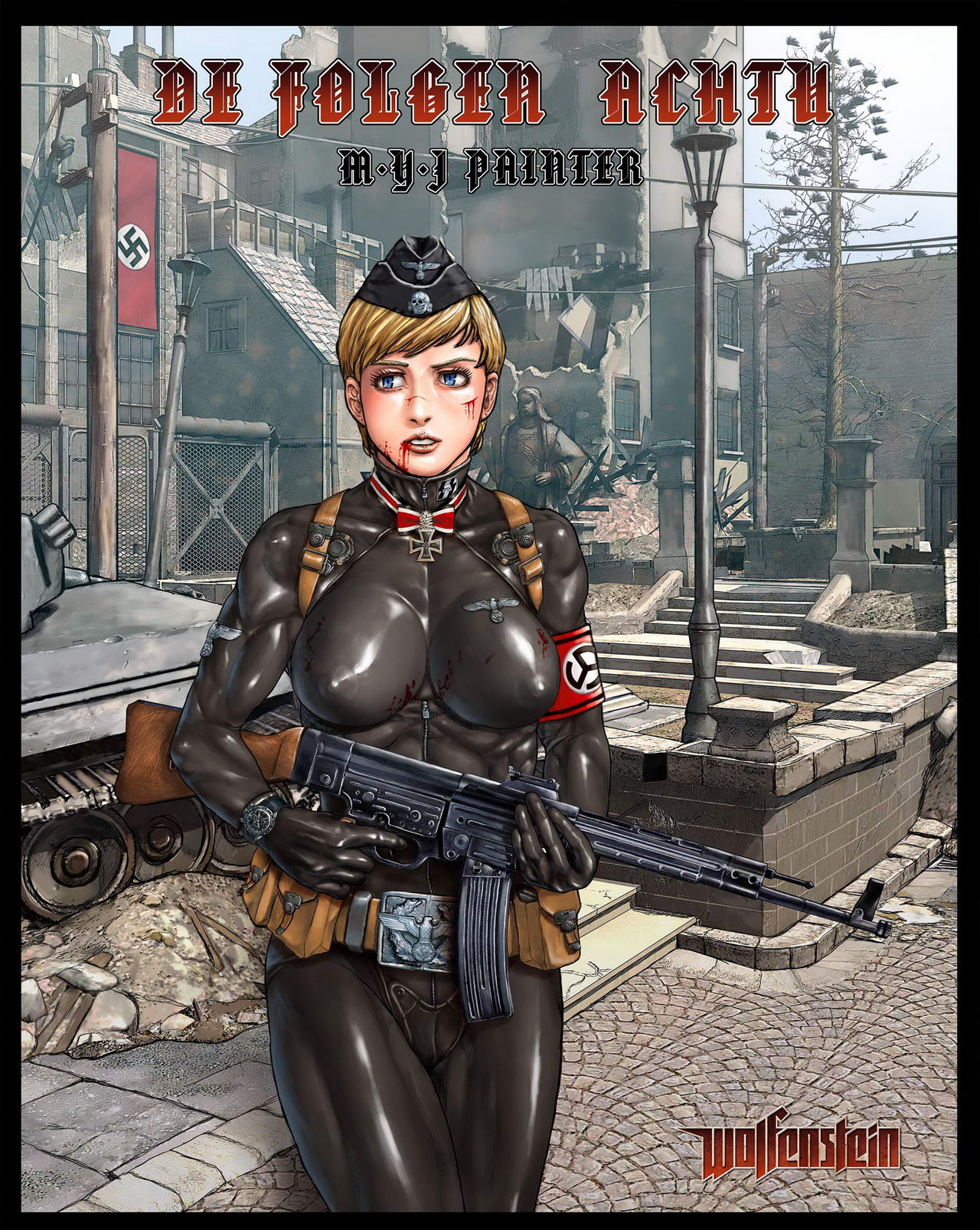 Nazi girl with STG-44 &amp; bondage page 1 full