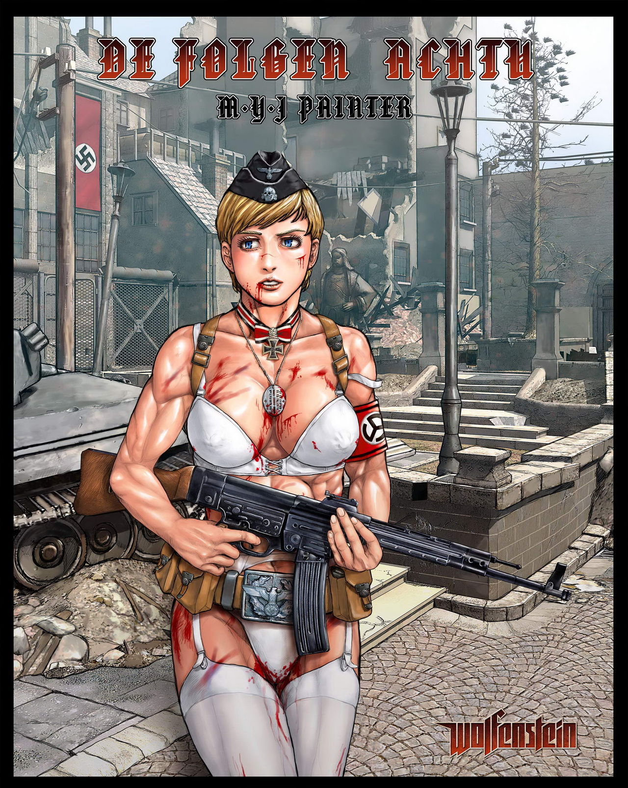 Nazi girl with STG-44 &amp; bondage page 10 full