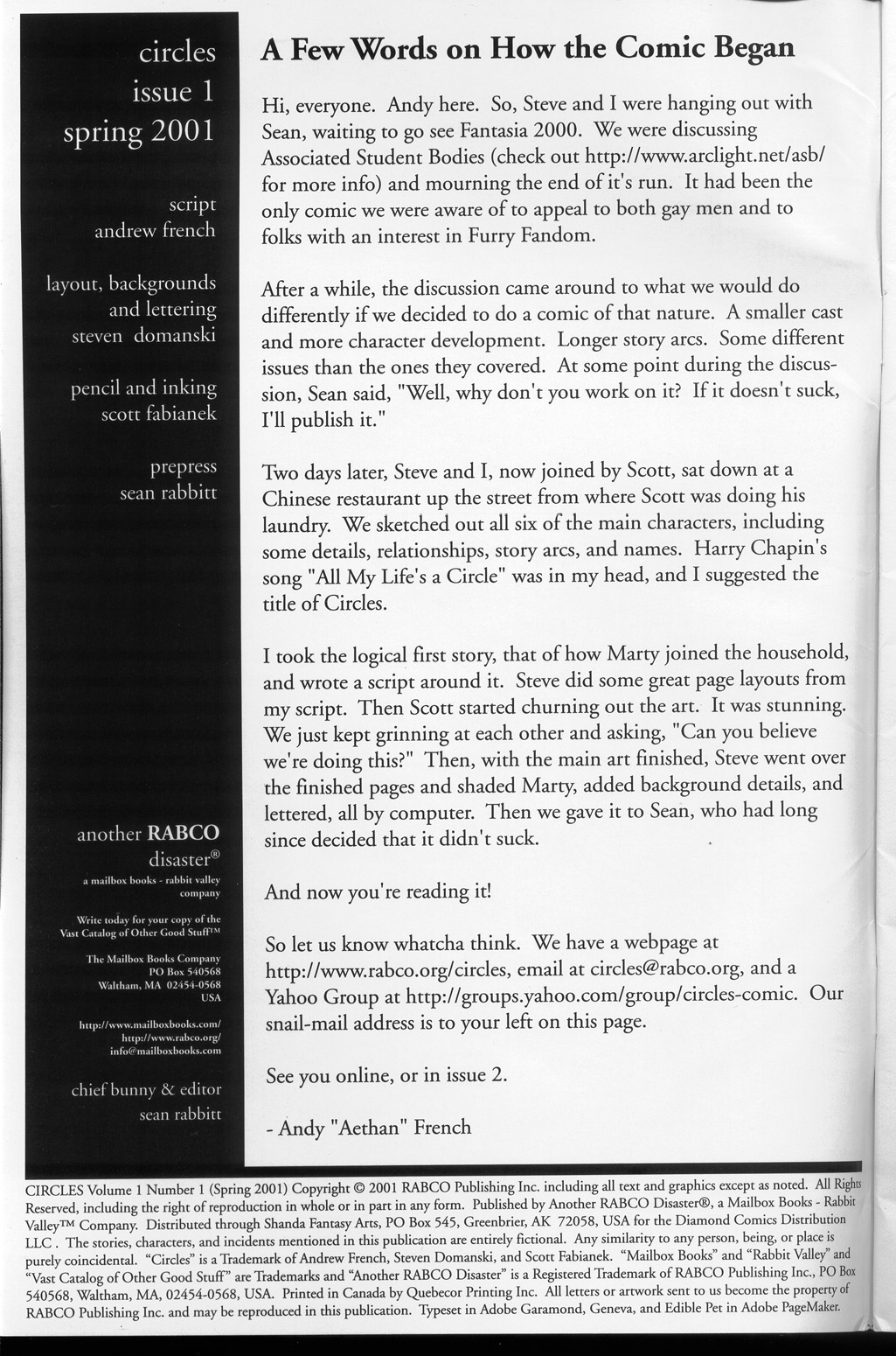 Circles - Issue 1 page 2 full