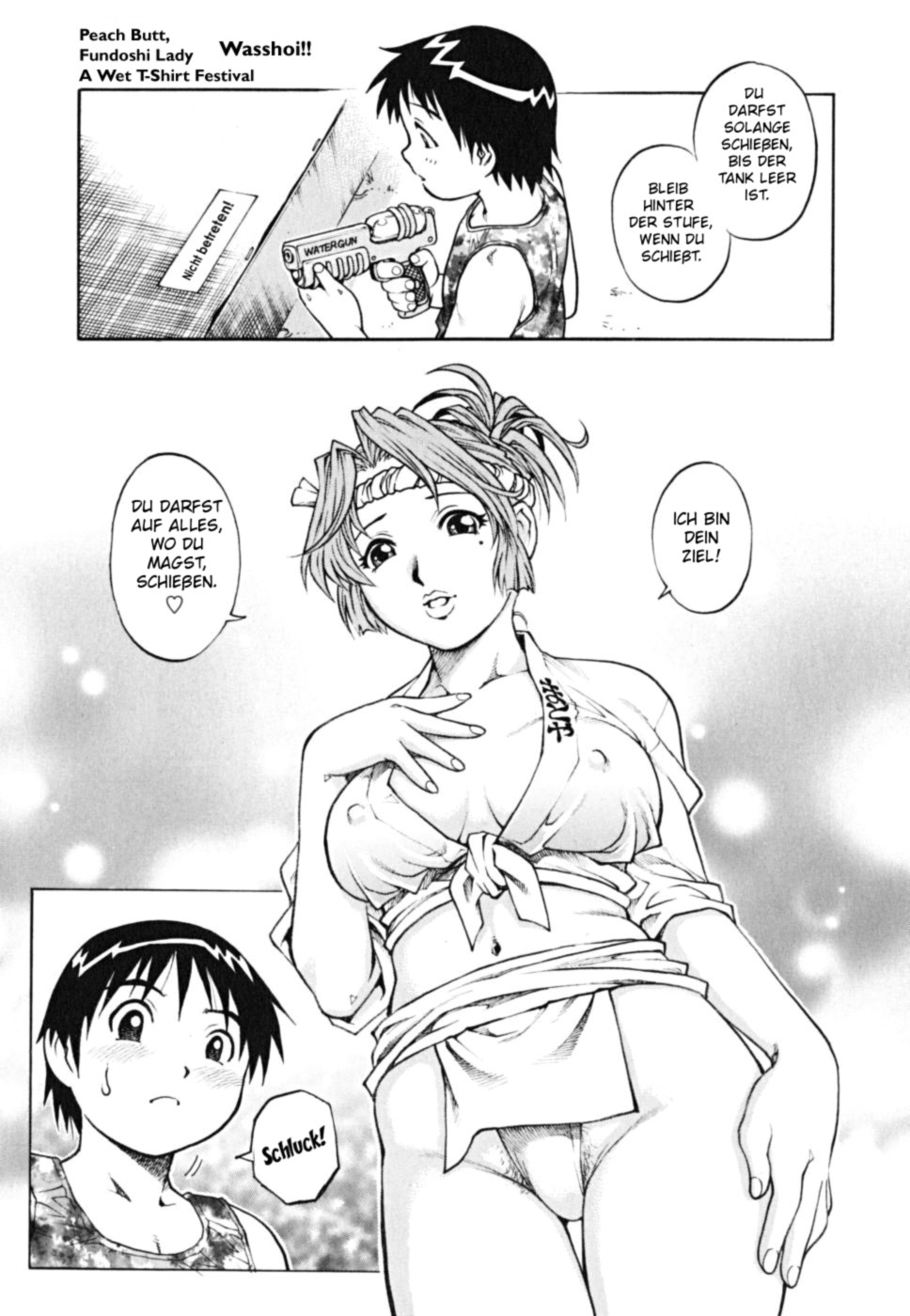 Momojiri Fundoshi Onee-san Nure Chichi Matsurida Wasshoi!! | Peach Butt, Fundoshi Lady A Wet T-Shirt Festival Wasshoi!! page 5 full