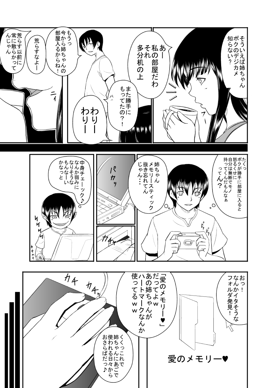 Yandere Aneki no Hamedori Nikki ~ Nemuraseta Otouto no chinko de Jiko Kaihatsu ~ page 3 full
