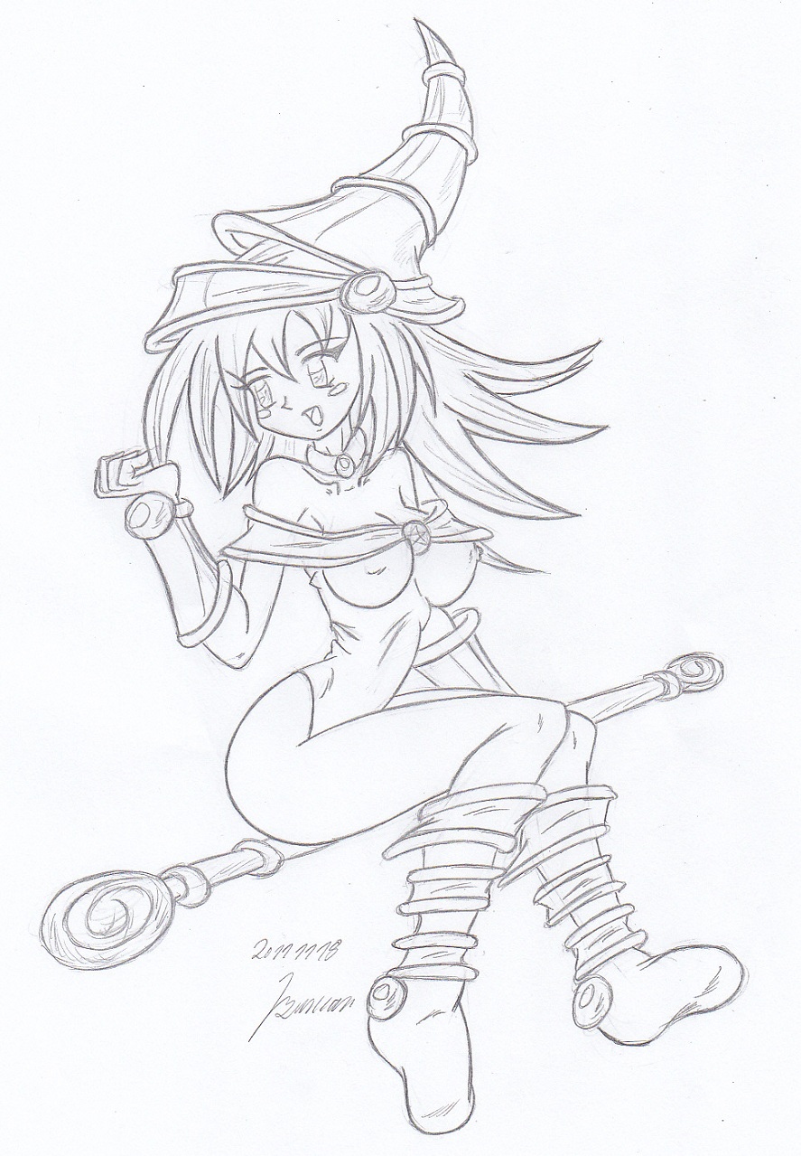 My miny Dark Magician Girl Sketches work page 3 full