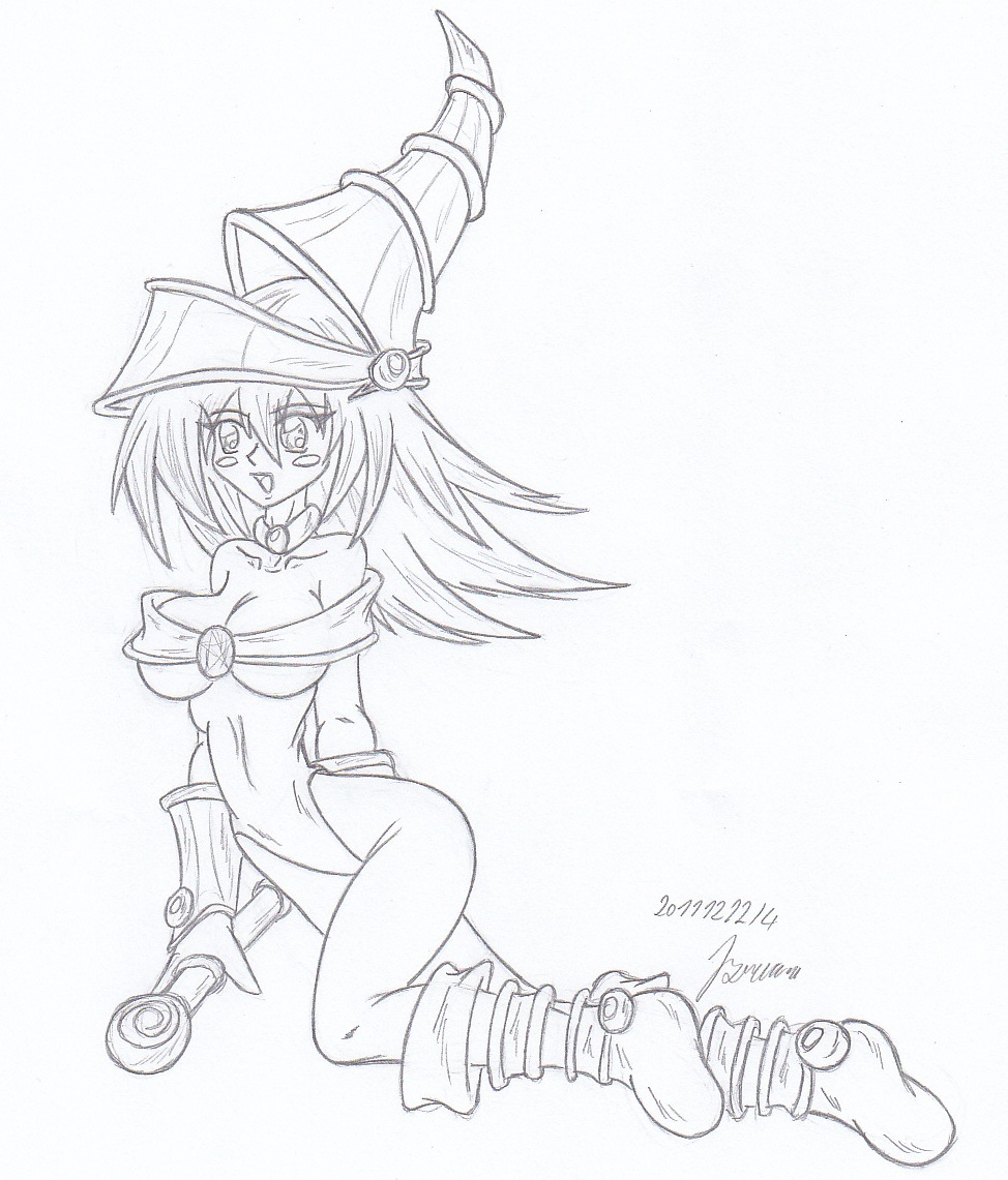 My miny Dark Magician Girl Sketches work page 4 full