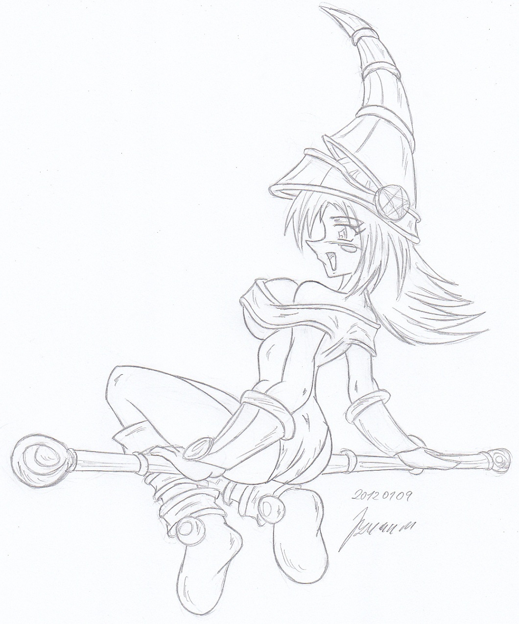 My miny Dark Magician Girl Sketches work page 5 full