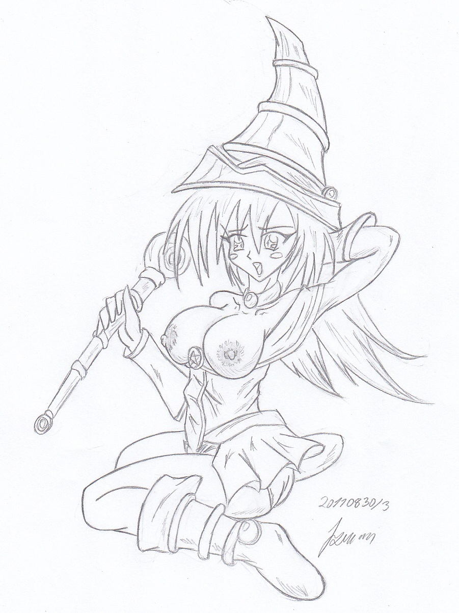 My miny Dark Magician Girl Sketches work page 8 full