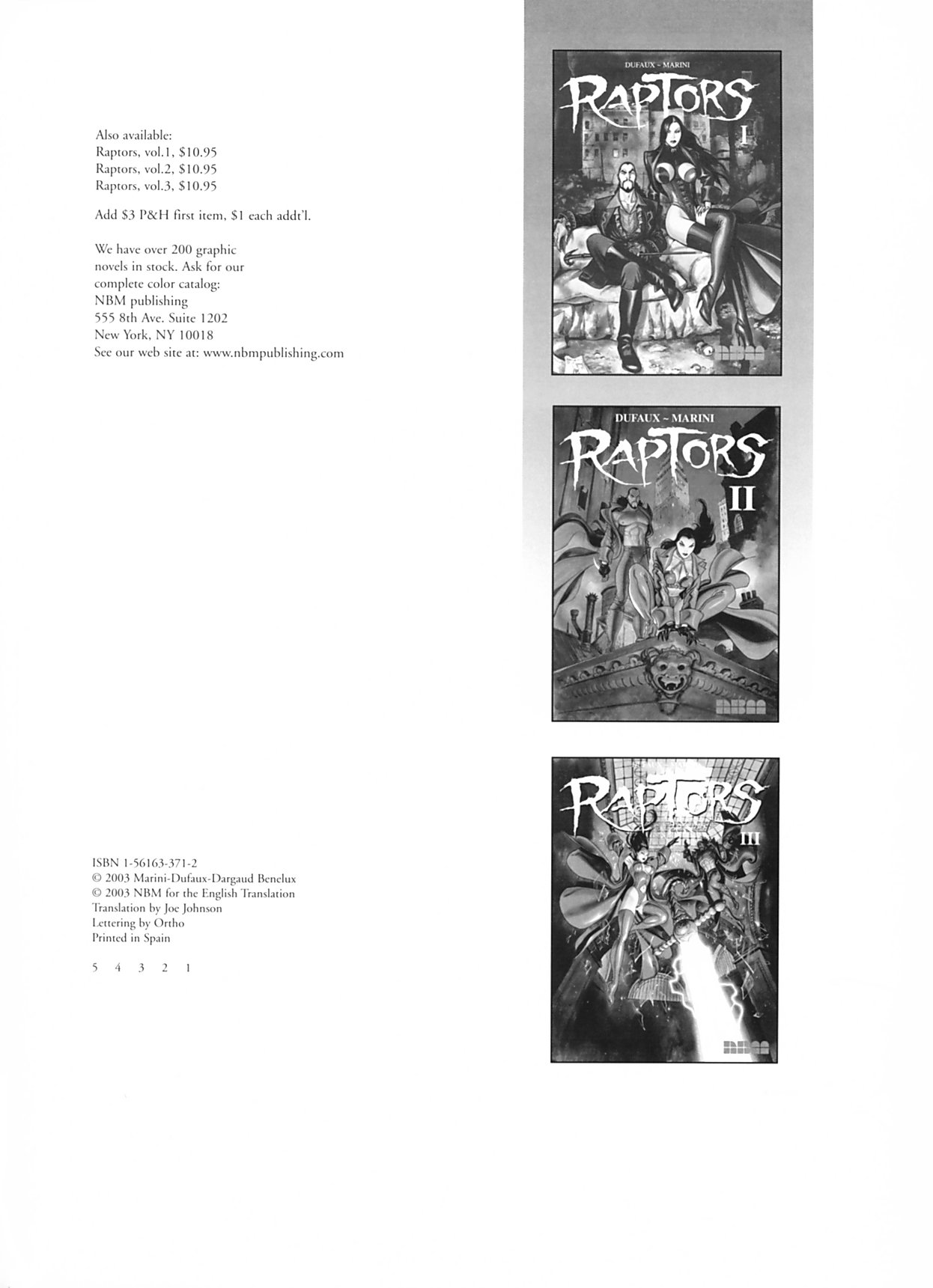 Raptors - Volume #04 page 3 full