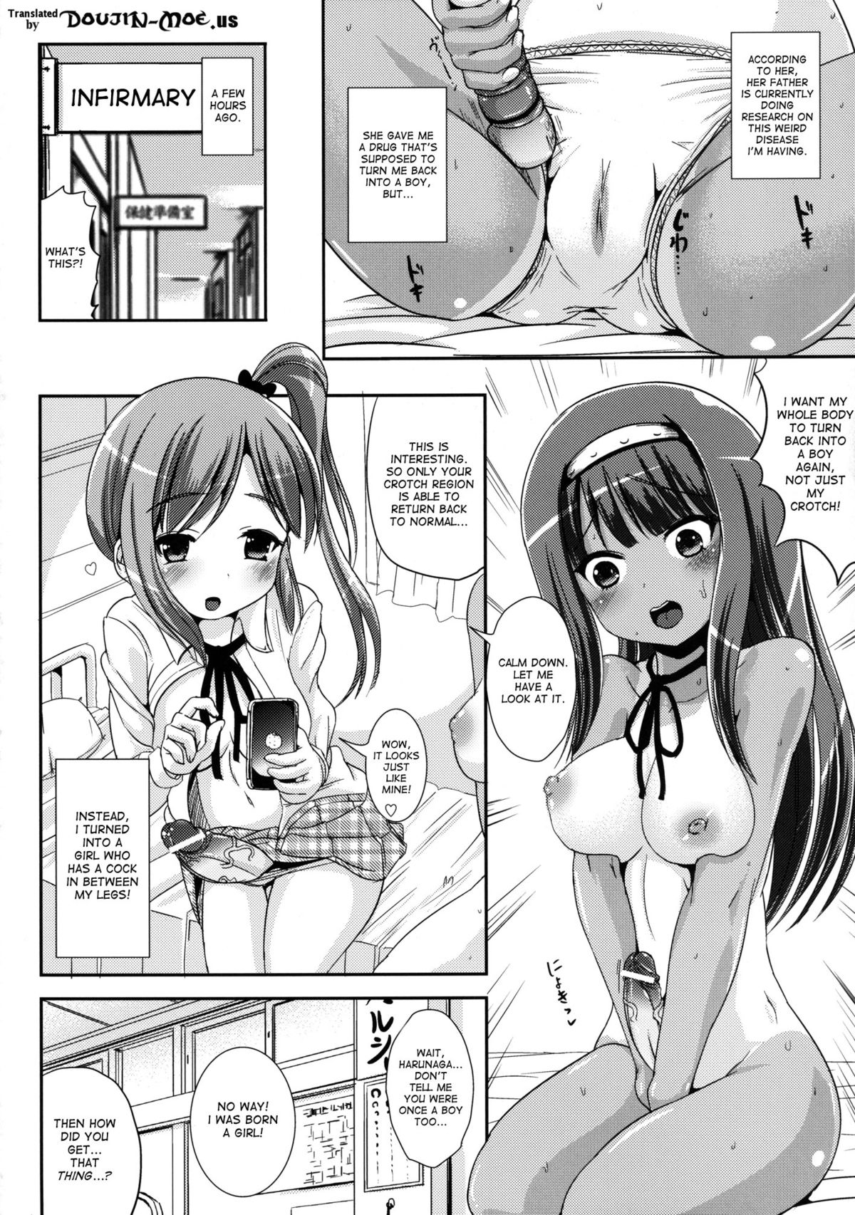 Asa Onna na Ore to Futanarikko Ojou-sama 2 | My Future Woman Self &amp; The Futanari Rich Girl 2 page 3 full