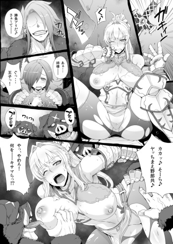豚の如き山賊に捕らわれて処女を奪われる 巨乳姫騎士＆女戦士~描きおろし漫画~ cover