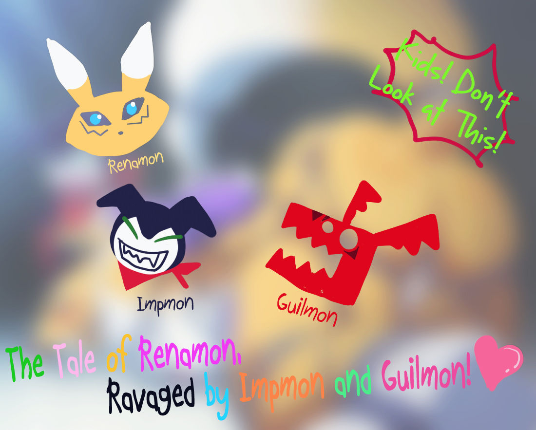 Renamon wo Impmon to Guilmon ga Ryoujoku Shichau Ohanashi | The Tale of Renamon, Ravaged by Impmon and Guilmon page 1 full
