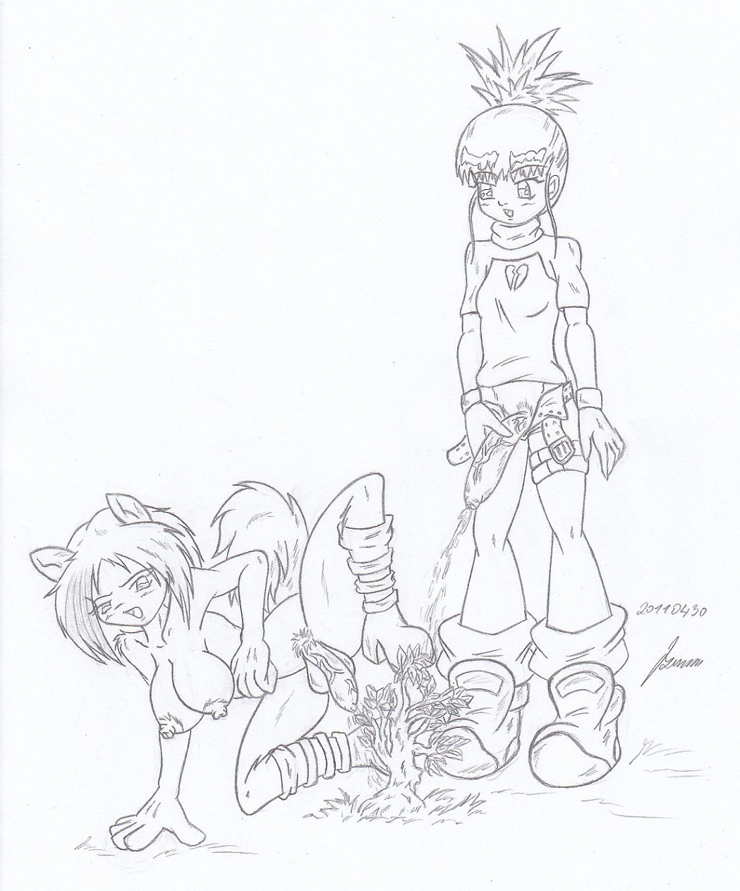 My miny Rika Nonaka_digimon tamers Sketches work_3 page 3 full