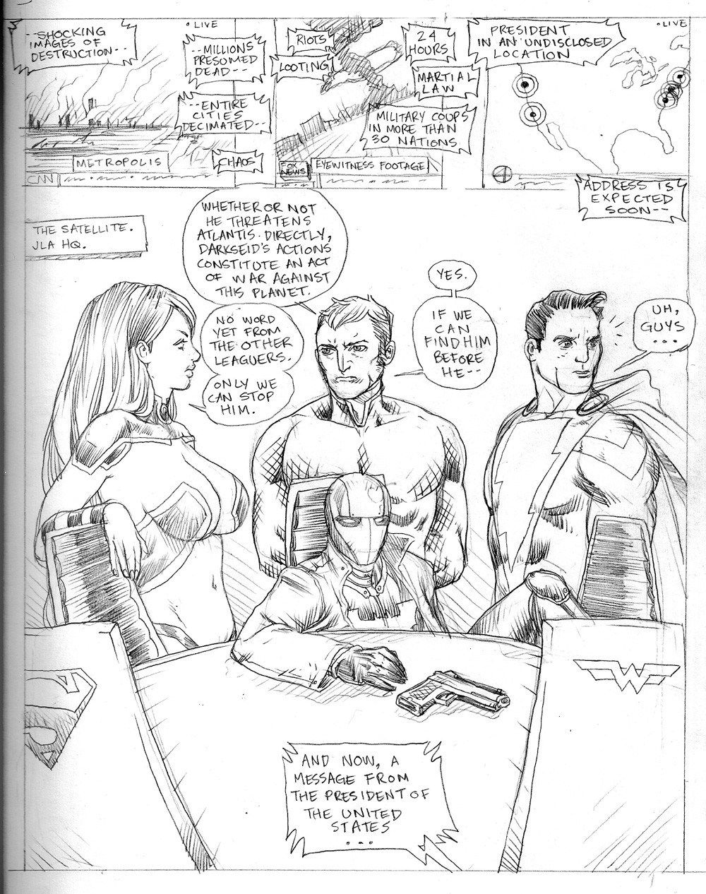 Starfire vs. Darkseid page 1 full