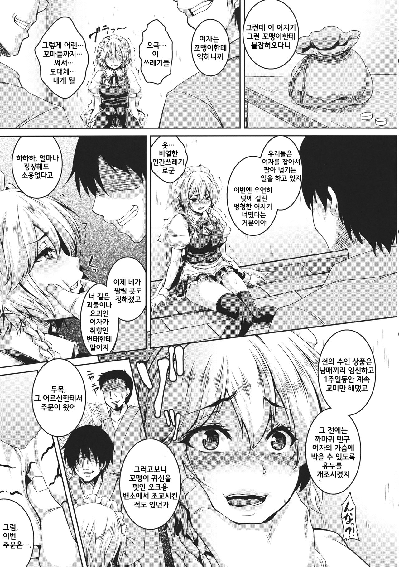 Izayoi Sakuya Kusuri zuke Nikubenki Choukyou | 이자요이 사쿠야 약 절임 육변기 조교 page 4 full