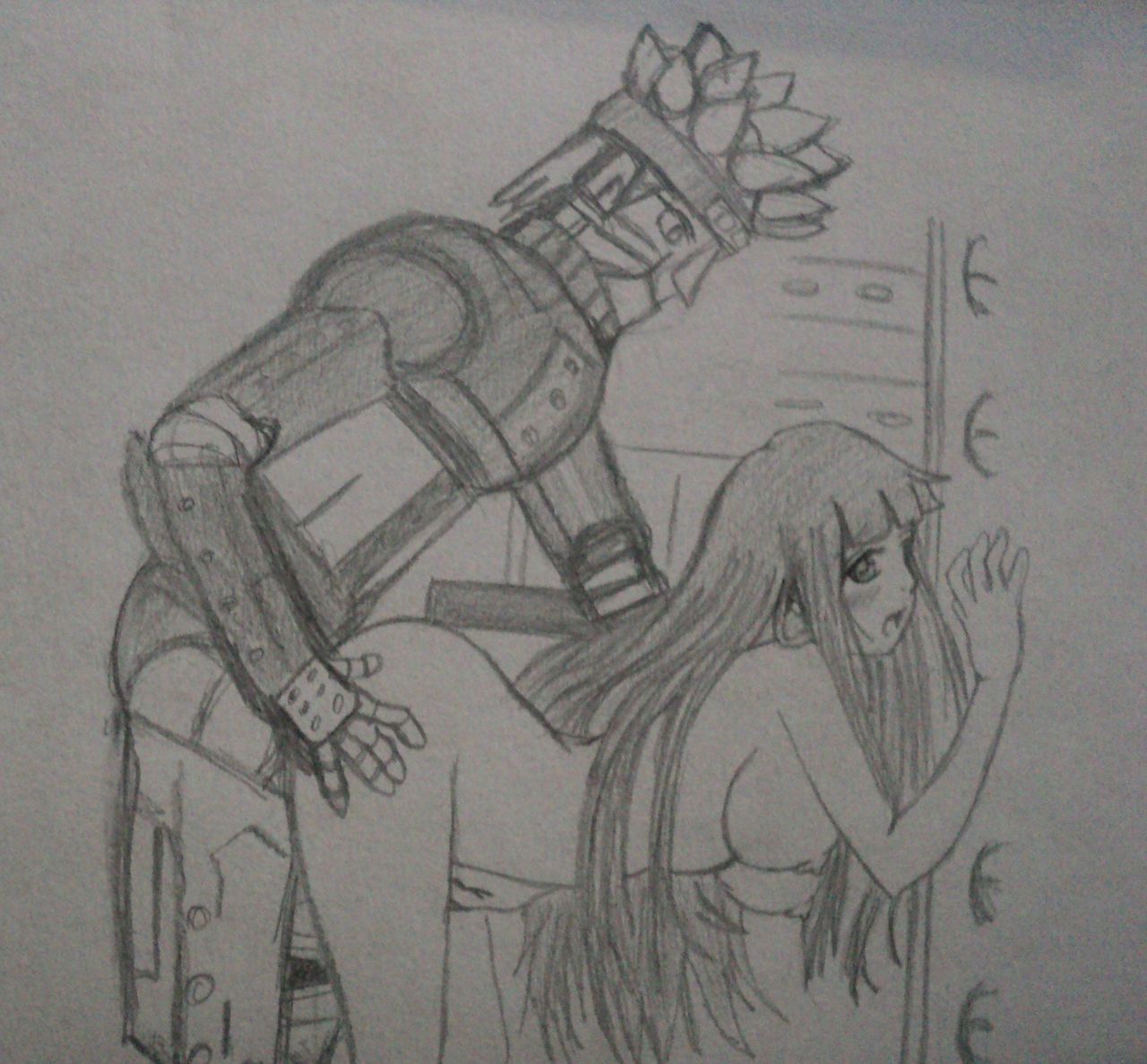 Mecha-Naruto x Hinata Sketches page 1 full