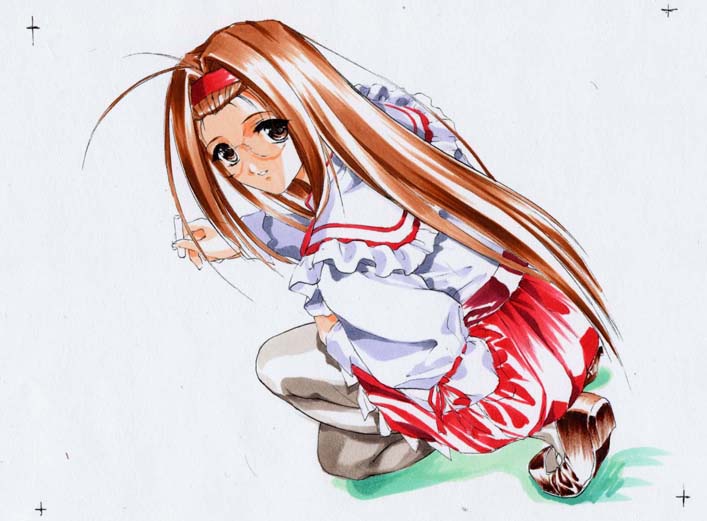 artist: Orimiya Mai  / character sheet drawings for  Bishoku page 3 full