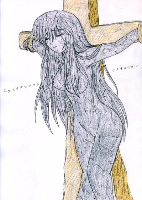 petrification、tentacle、ryona、miko page 8 full