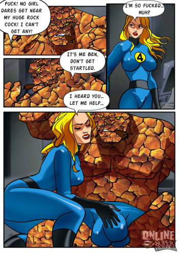 Invisible Woman gangbanged by the rest of the Fantastic Four cover