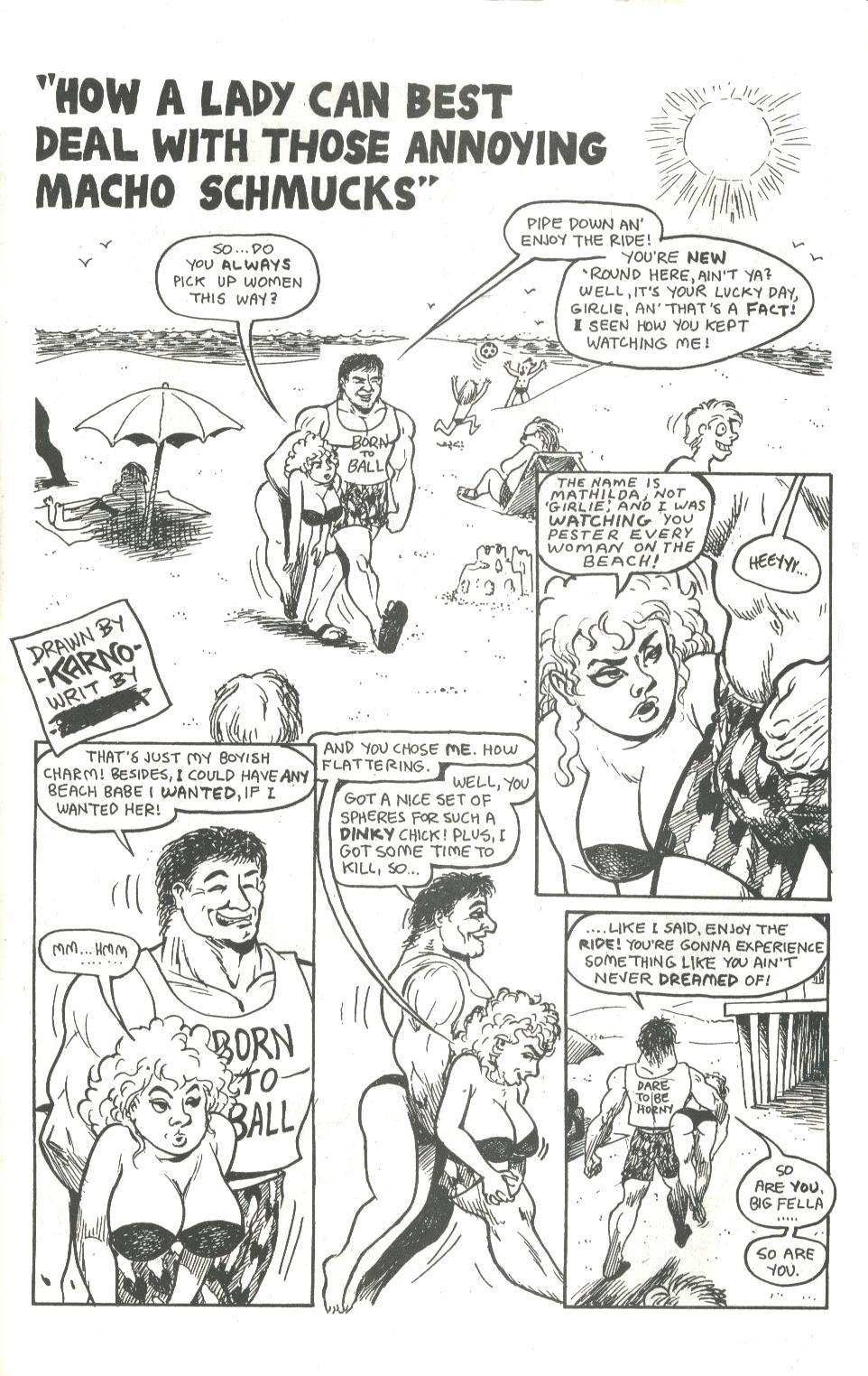 How A Lady Can Best Deal With Those Annoying Macho Shmucks page 1 full