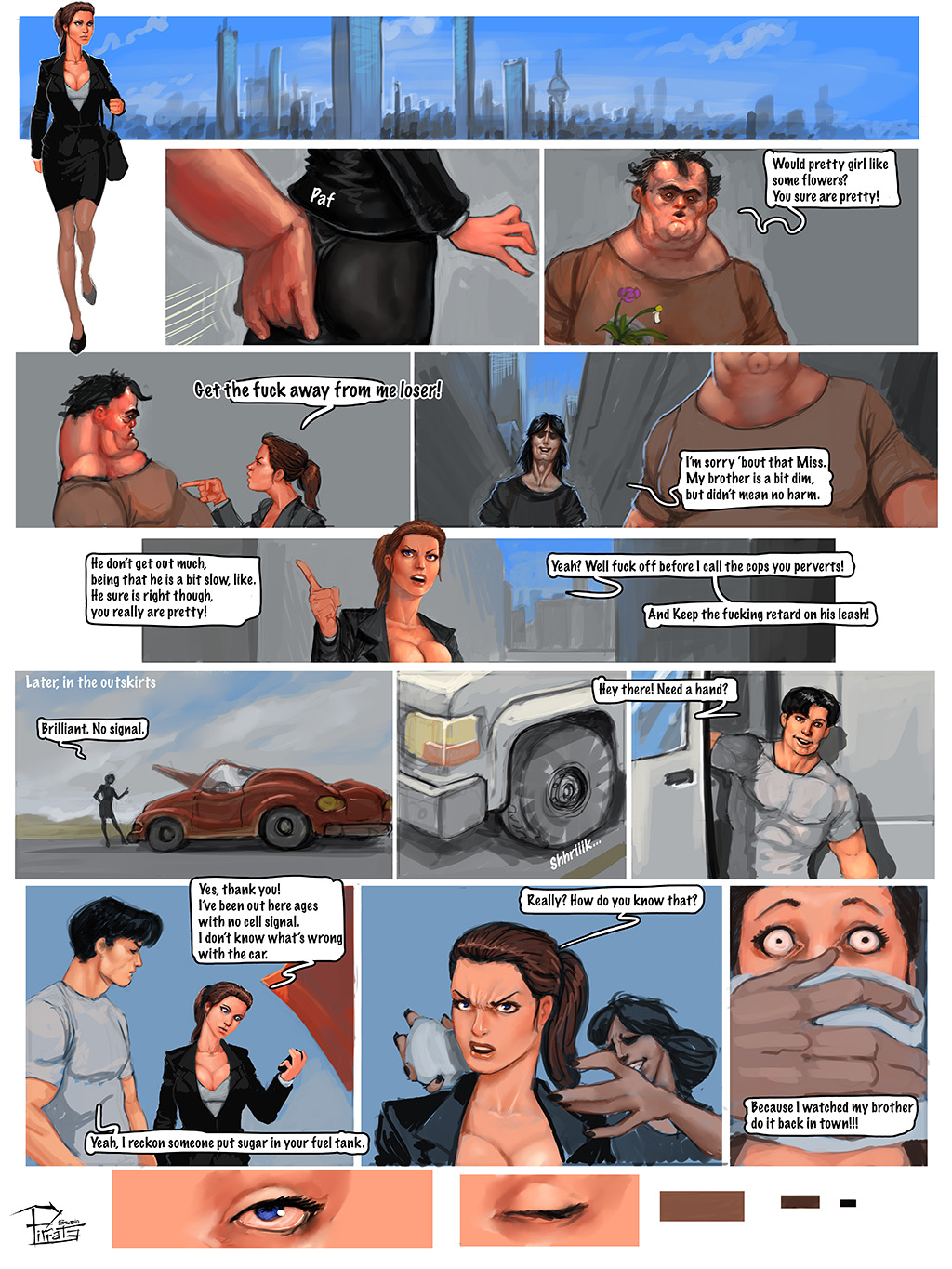 The Brunette page 1 full