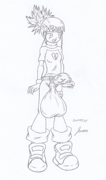 My miny Rika Nonaka_digimon tamers Sketches work_4 cover